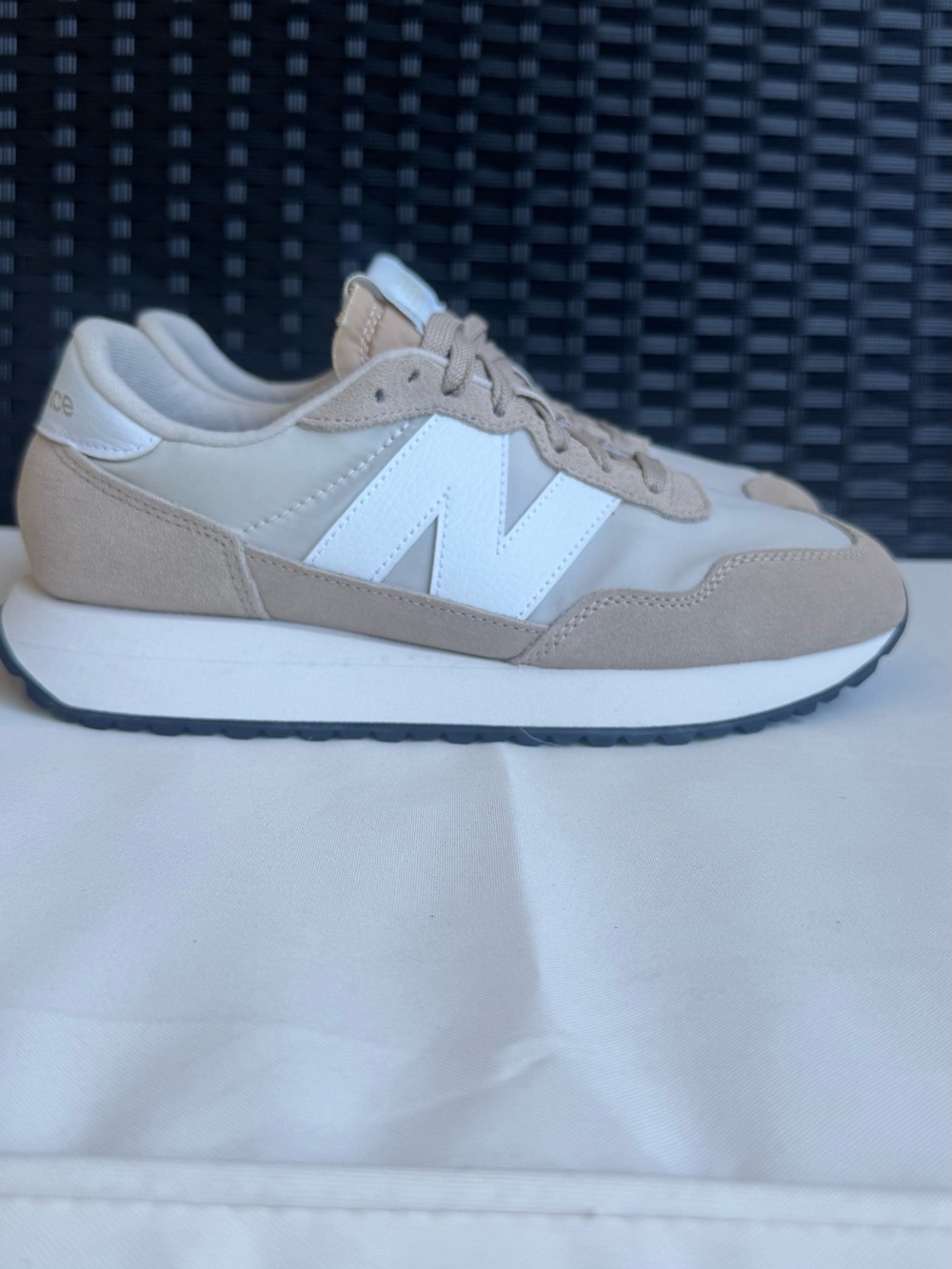 New Balance Cream & White Classic Runner